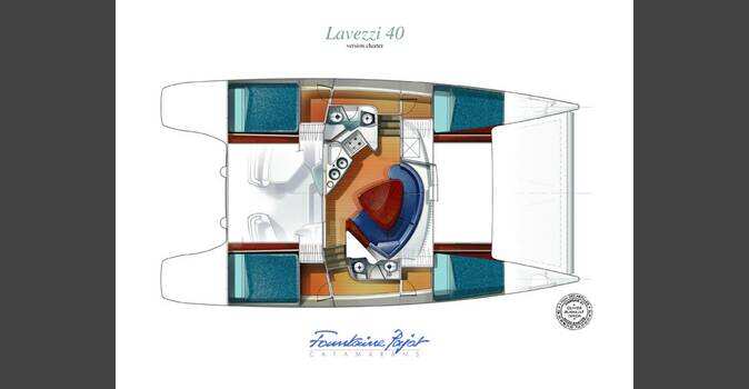 Plan de coupe Catamaran LM Lavezzi Fountaine Pajot
